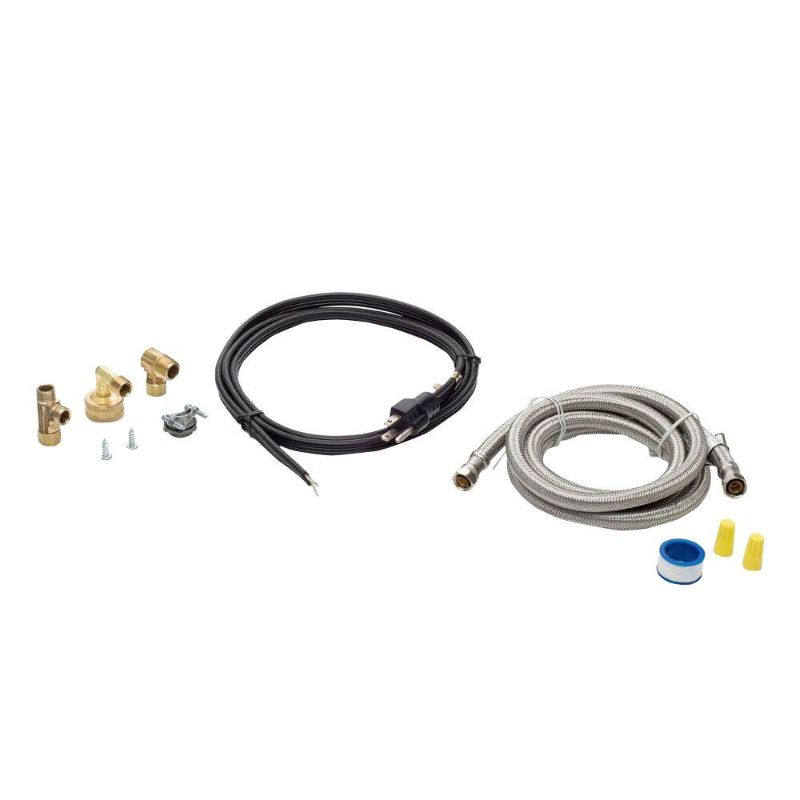 Photo 1 of 6 Ft. Stainless Steel Dishwasher Installation Kit with Straight Cord

