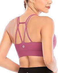 Photo 1 of RUNNING GIRL Strappy Sports Bras for Women, Criss-Cross Back Removable Padded Medium Support Workout Yoga Bra
SIZE LARGE