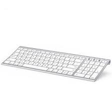 Photo 1 of  Wireless Keyboard Mouse, Seenda Ultra Thin Small Rechargeable Keyboard and Mouse Set with Number Pad, Aluminum Wireless Keyboard for Windows Laptop Computer, Silver White
