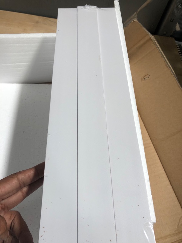 Photo 1 of AMADA HOMEFURNISHING Floating Shelves, Wall Shelves for Bathroom/Living Room/Bedroom/Kitchen Decor, White Shelves with Invisible Brackets Set of 3 - AMFS08 WHITE
