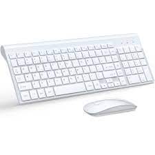 Photo 1 of *** MISSING KEYBOARD RECIEVER****
Wireless Keyboard and Mouse Ultra Slim Combo, TopMate 2.4G Silent Compact USB Mouse and Scissor Switch Keyboard Set with Cover, 2 AA and 2 AAA Batteries, for PC/Laptop/Windows/Mac - White