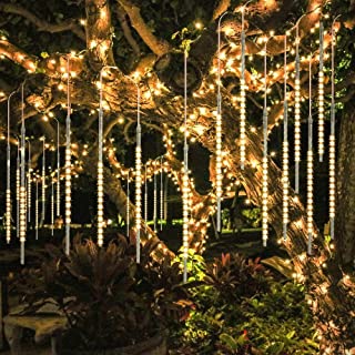 Photo 1 of *** MISSING POWER CORD*** 
BlueFire Upgraded 50cm 10 Tubes 540 LED Meteor Shower Rain Lights, Drop/Icicle Snow Falling Raindrop Waterproof Cascading Lights for Wedding Xmas New Year Party Tree Decoration (Warm White)
