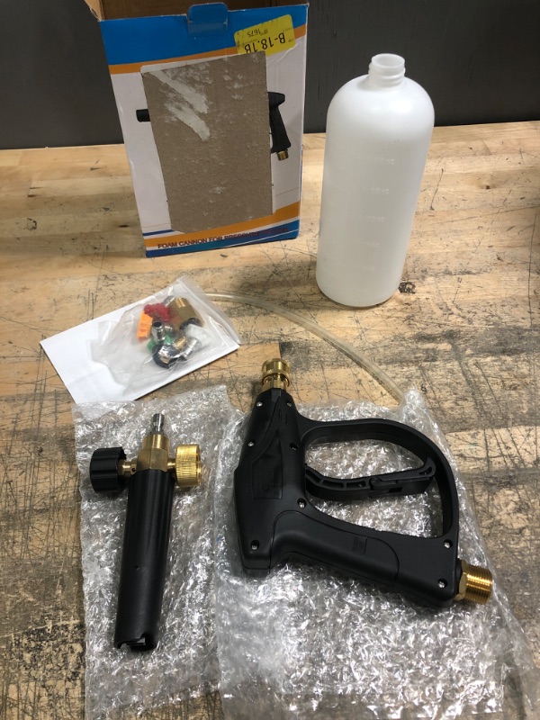 Photo 2 of 1/4Inch Spray Gun Foam Adjustable High Pressure Snow Foam Jet Car Lance Bottle Car Spray Gun