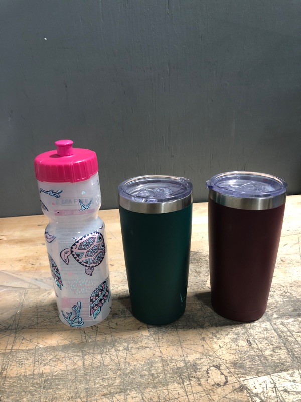 Photo 1 of 3 Assorted Sets of Water Bottle (Plastic for Kids, 2 Mug Bottles)