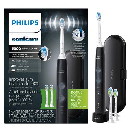 Photo 1 of Philips Sonicare ProtectiveClean 5300 Rechargeable Electric Power Toothbrush, Black, HX6423/34