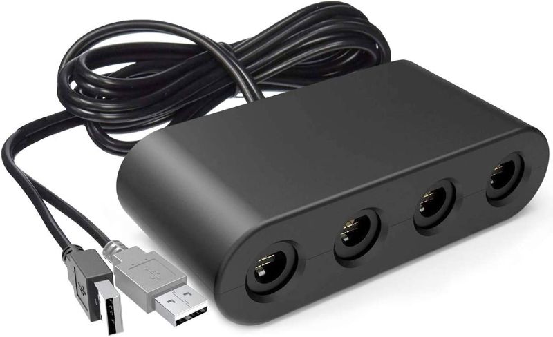Photo 1 of CLOUDREAM Adapter for Gamecube Controller, Super Smash Bros Switch Gamecube Adapter for WII U, Switch and PC. Support Turbo and Vibration Features. No Driver and No Lag & Gamecube Adapter
