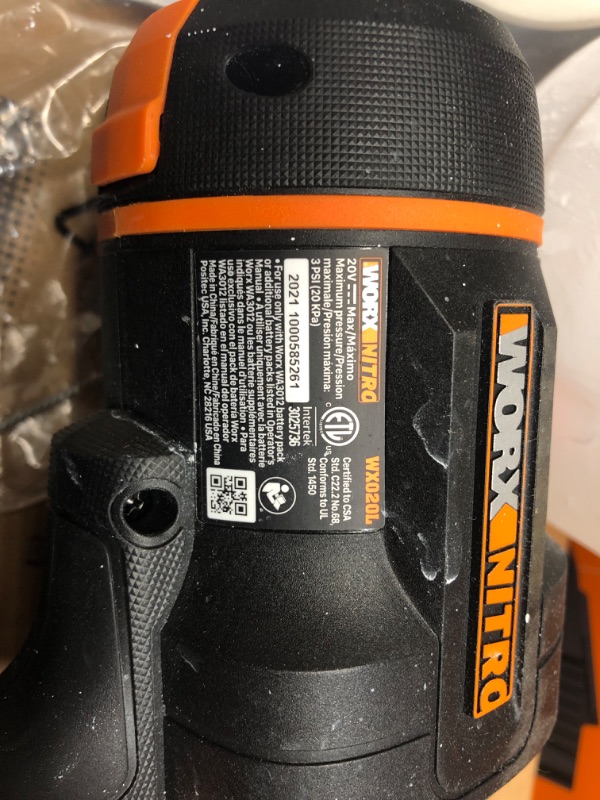 Photo 3 of **PARTS ONLY**

Worx NITRO 20V Cordless Paint Sprayer Power Share with Brushless Motor
