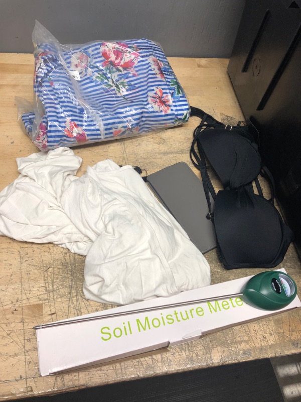 Photo 1 of ** MISCELLANEOUS BUNDLE***  5  ITEMS 
womens shirt xxxl, womens bra, soil moisture monitor etc
