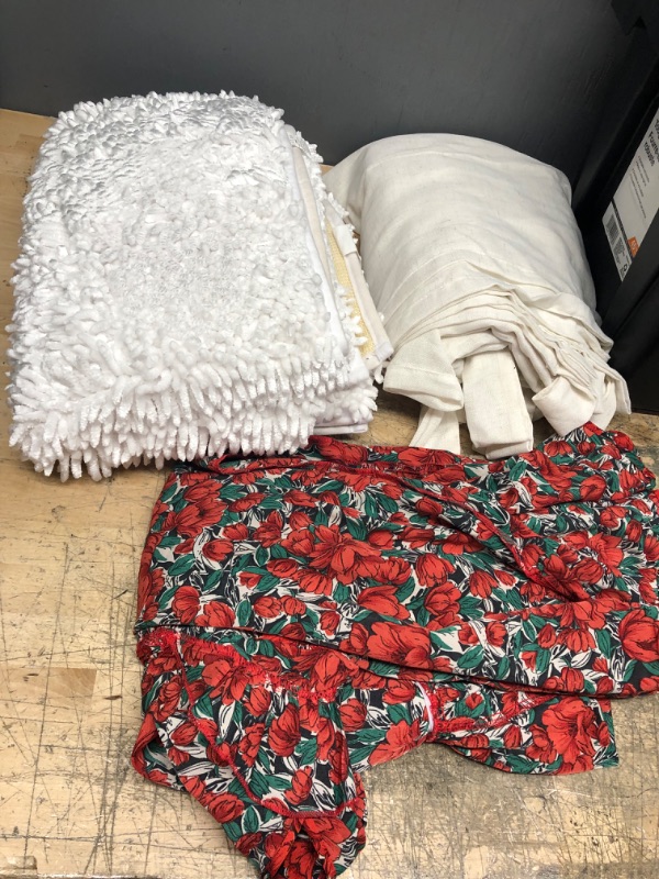Photo 1 of ** MISCELLANEOUS BUNDLE***  3  ITEMS 
set of floor mats, set or curtains, womens dress size small 
