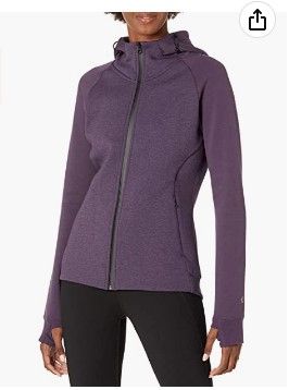 Photo 1 of Core 10 Women's Standard Motion Tech Fleece Fitted Full-Zip Hoodie Jacket- MEDIUM slim fit