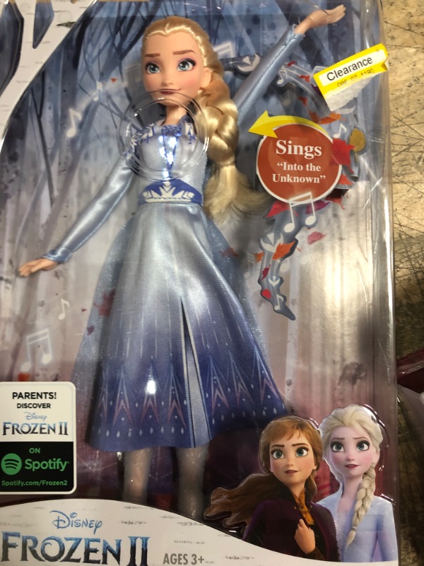 Photo 2 of Disney Frozen 2 Singing Elsa Fashion Doll with Music - Blue

