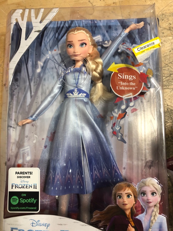 Photo 3 of Disney Frozen 2 Singing Elsa Fashion Doll with Music - Blue

