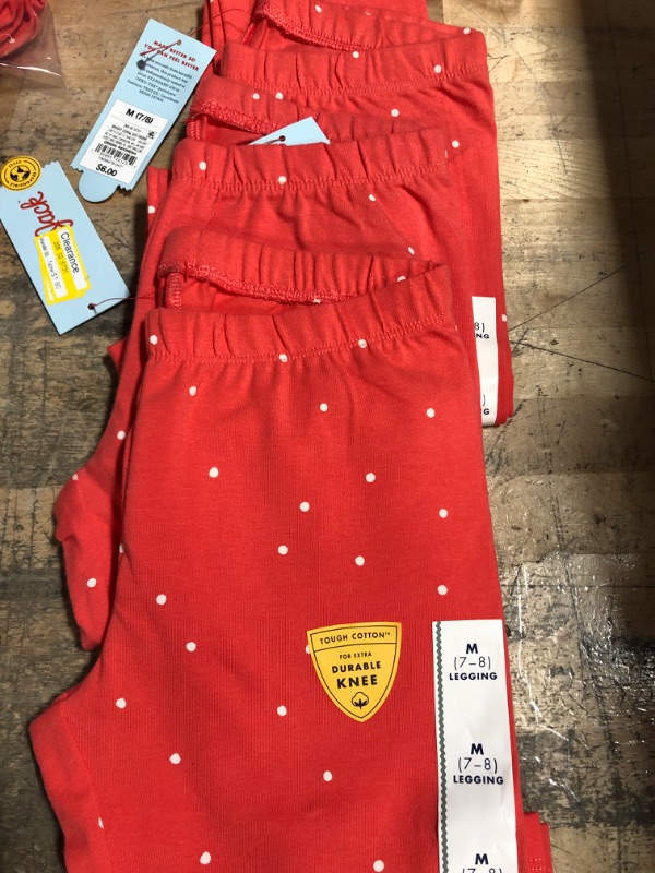 Photo 2 of 3 Girls' Dot Leggings - Cat & Jack™ Coral Red
size m
