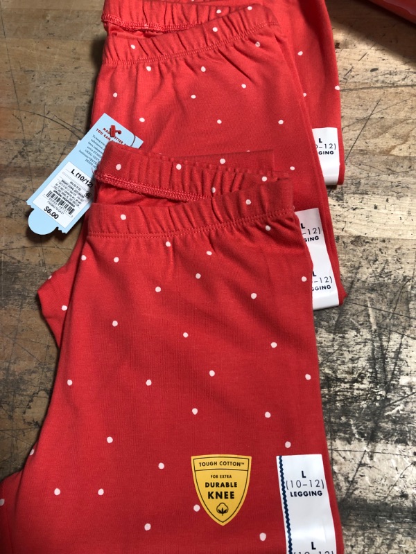 Photo 2 of 3 Girls' Dot Leggings - Cat & Jack™ Coral Red
size l