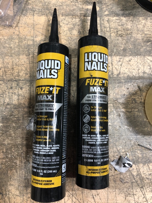 Photo 2 of 2 Liquid Nails
Fuze It Max 9 oz. Interior/Exterior All Surface Construction Adhesive