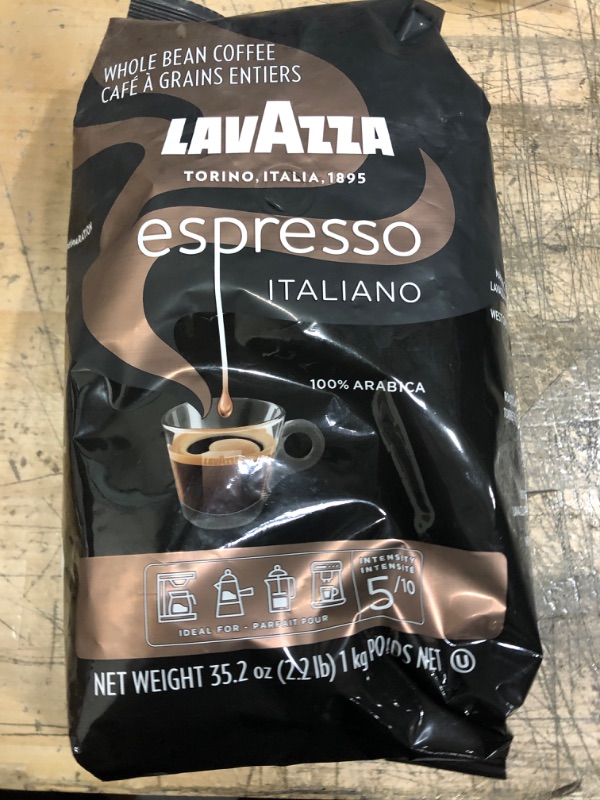 Photo 2 of *** No Returns*** No refunds***  Best By 16/062022***     Lavazza Espresso Italiano Whole Bean Coffee Blend, Medium Roast, 2.2 Pound Bag (Packaging May Vary) Authentic Italian