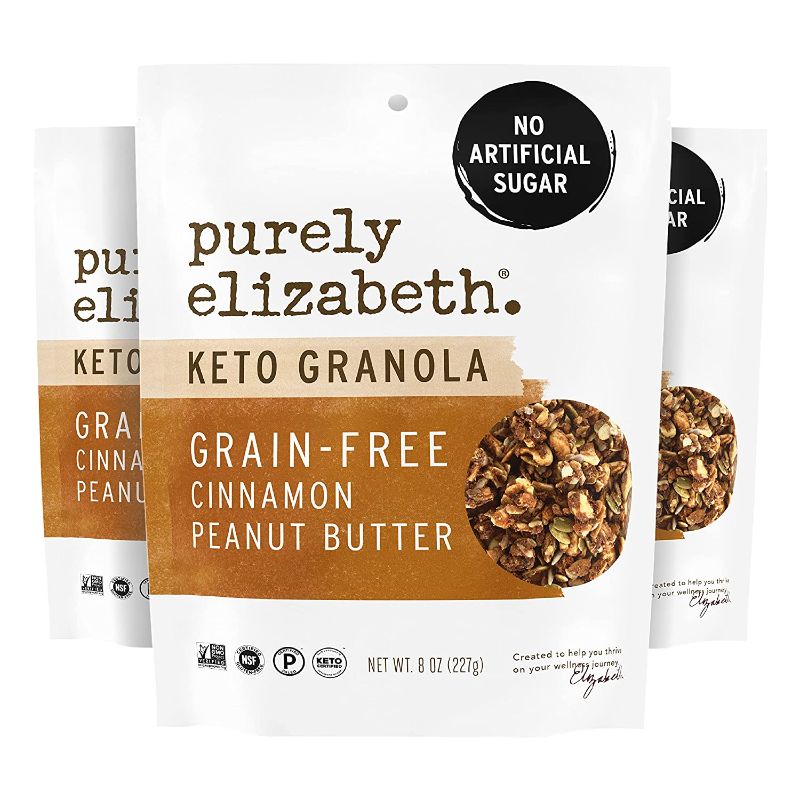 Photo 1 of ****No Returns*** No Refunds**** Best By 08/05/2022
     Purely Elizabeth Keto Granola, Cinnamon Peanut Butter, Amaranth, Quinoa Flakes