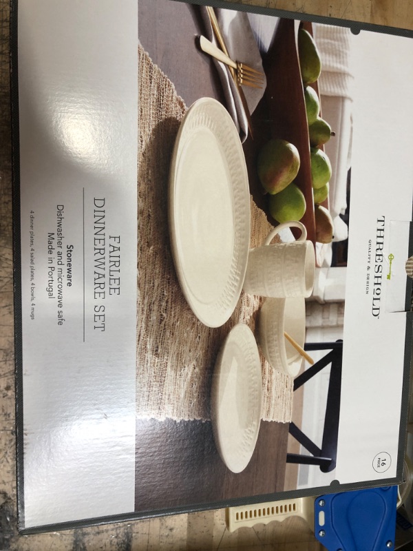 Photo 2 of 16 Pieces Stoneware Round Dinnerware Set,