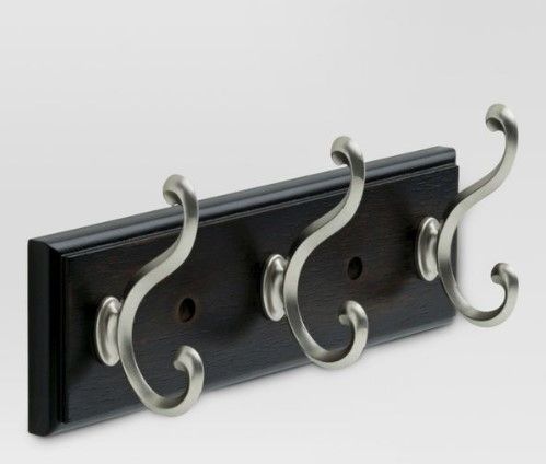 Photo 1 of 10" 3-Scroll Hook Rack -Vintage Black/Nickel - Threshold™


