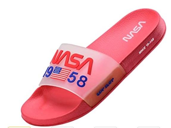 Photo 1 of Bundle of 2 NASA Women's Slide Sandal Comfortable Indoor Outdoor Sports slides
RED Size 6 

