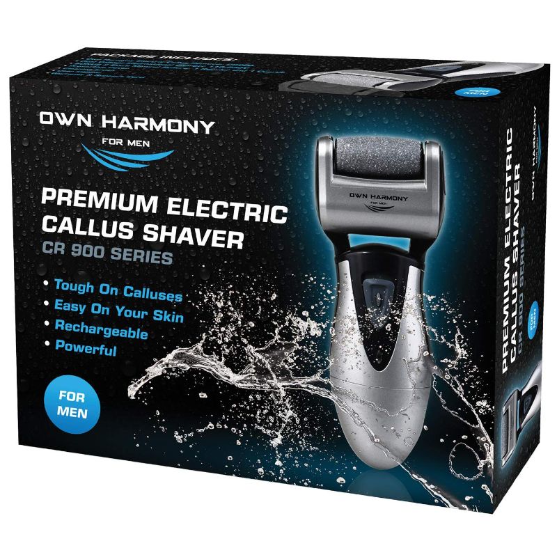 Photo 1 of Electric Foot Callus Remover, Feet Scrubber: Own Harmony Rechargeable Mens Pedicure Tools Kit, Professional Electronic Foot Care File, Best for Hard Cracked Dead Skin and Powerful Pedi Spa, 3 Rollers