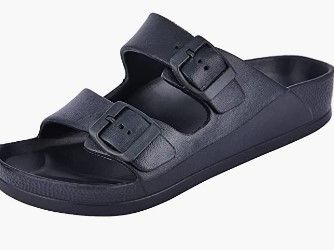 Photo 1 of LUFFYMOMO Adjustable Slip on Eva Double Buckle Slides for Mens
size 9