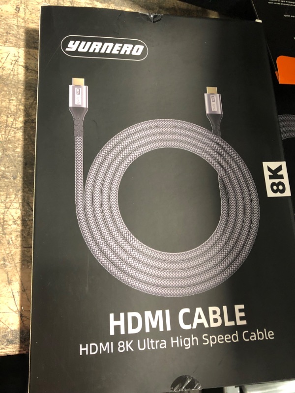 Photo 2 of HDMI 2.1 Cable 10ft, Yurnero 8K High Speed 48Gbps Ultra HD HDMI to HDMI Cable(8K@60Hz,4K@120Hz),HDMI Cord Supports 3D and Audio Return Channel,Compatible with Fire TV/PS5/PS4/PS3/PC
