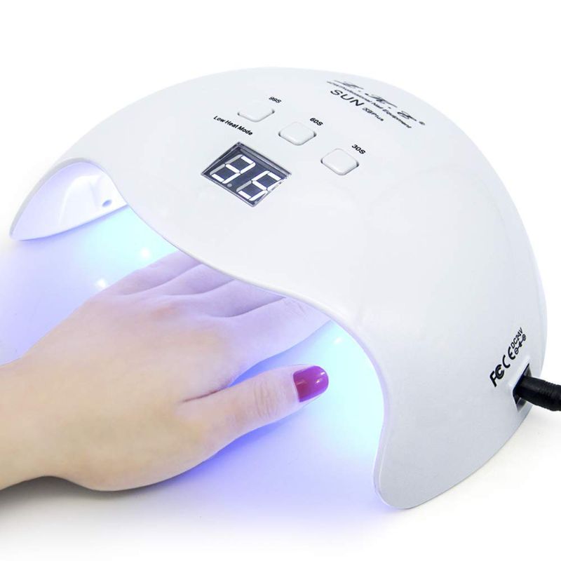 Photo 1 of Gel UV LED Nail Lamp,LKE Nail Dryer 40W Gel Nail Polish UV LED Light with 3 Timers Professional for Nail Art Tools Accessories White
