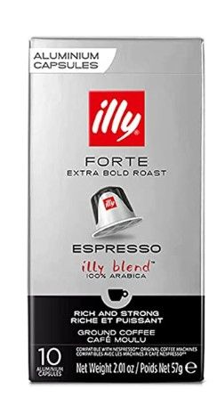 Photo 1 of (X6) Illy Espresso Single Serve Coffee Compatible Capsules, 100% Arabica Bean Signature Italian Blend, Forte Extra Dark Roast, 10 Count
EX: 09/25/2022