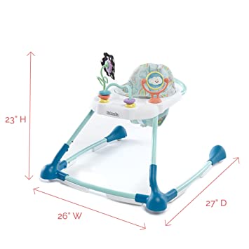 Photo 1 of Kolcraft - Tiny Steps Too - 2-in-1 Infant and Baby Activity Walker - Seated or Walk-Behind - Clouds and Rainbows
