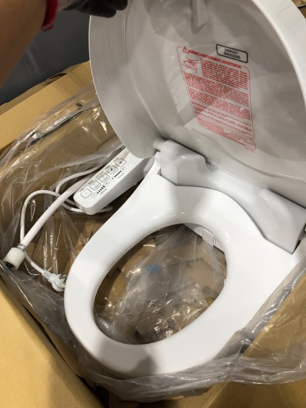 Photo 3 of ***PARTS ONLY*** TOTO SW2033R#01 C100 Electronic Bidet Toilet Cleansing Water, Heated Seat, Deodorizer, Warm Air Dryer, and PREMIST, Round, Cotton White

