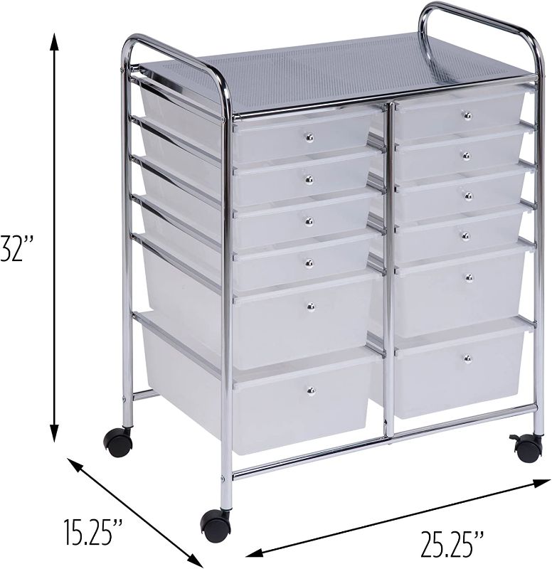 Photo 1 of *selling for PARTS, NOT FUNCTIONAL, SEE notes*
Honey-Can-Do 12 Drawer Rolling Cart