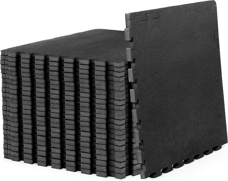 Photo 1 of Prosource Fit Extra Thick Puzzle Exercise Mat 3/4", EVA Foam Interlocking Tiles for Protective, Cushioned Workout Flooring for Home and Gym Equipment (24”x24”x3/4”)
