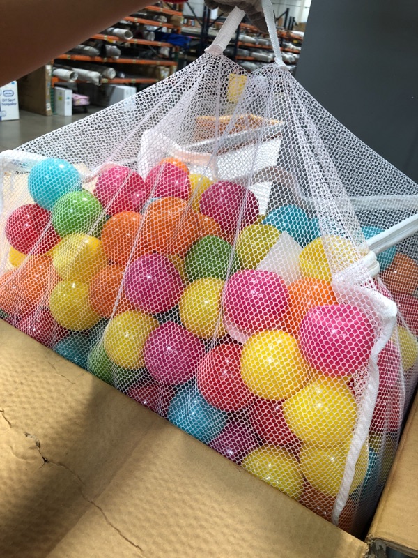 Photo 1 of BalanceFrom 2.3-Inch Phthalate Free BPA Free Non-Toxic Crush Proof Play Balls Pit Balls- 6 Bright Colors in Reusable and Durable Storage Mesh Bag with Zipper (400 ct)
