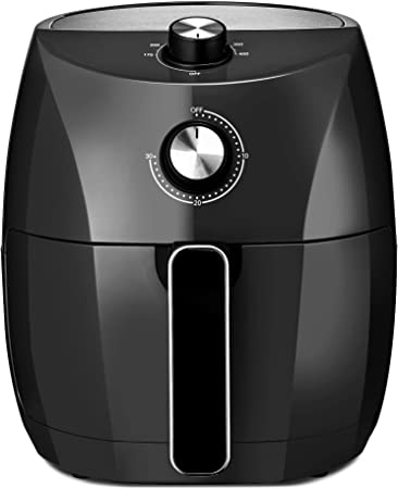 Photo 1 of Crux 3.7QT Manual Air Fryer, Faster Pre-Heat, No-Oil Frying, Fast Healthy Evenly Cooked Meal Every Time, Dishwasher Safe Non Stick Pan and Crisping Tray for Easy Clean Up, Stainless Steel/Black
