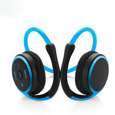 Photo 1 of Bluetooth 4.2 Headphone Neck Band Wireless Sports Headphone Earplugs Sweat Proof, Hi-fi Stereo, Built-in Microphone, 12 Hours Playback time (Blue)