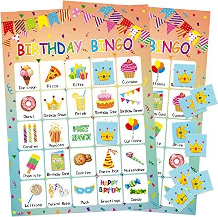 Photo 1 of 2 PCS BUNDLE
Birthday Bingo Game 24 Players for Kids Party Game Supplies

18 Pieces Easter Sidewalk Chalk Set with Easter Colorful Eggs and Rabbits Sidewalk Chalk Bulk for Kids Easter Basket Stuffers Gifts
