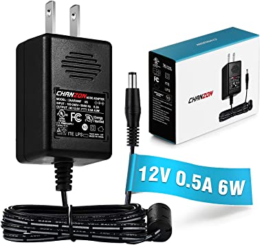 Photo 1 of Chanzon 12V 0.5A UL Listed 6W AC DC Switching Power Supply Adapter (Input 100-240V, Output 12 Volt 0.5 Amp 500mA) Wall Wart Transformer Charger for DC12V CCTV Security Camera (6Ft Cord 6 Watt Max)
