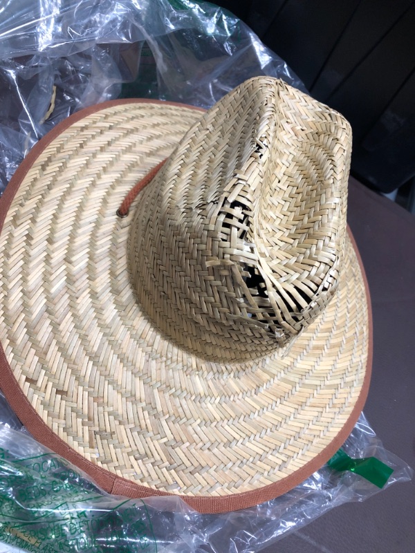 Photo 2 of (TORN MATERIAL) Billabong Tipton Straw Lifeguard Hat for Women Brown
