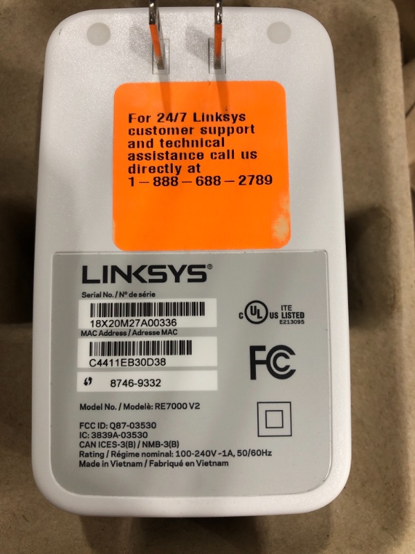 Photo 3 of Linksys RE7000 Max-Stream AC1900+ WiFi Extender
