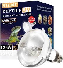 Photo 1 of 125W Reptile Heat Lamp Bulb, MIXJOY High Intensity Self-Ballasted UVA UVB Light Bulb, Full Spectrum Sun Light for Reptile and Amphibian Use
