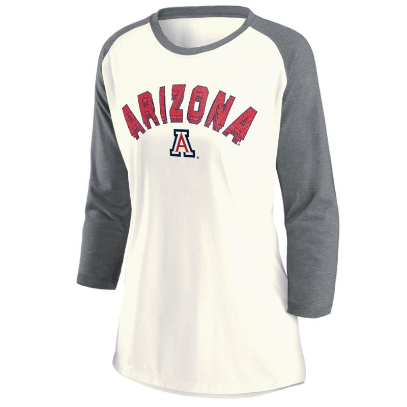 Photo 1 of NCAA Arizona Wildcats Women's 3/4 Sleeve Baseball T-Shirt - XL
