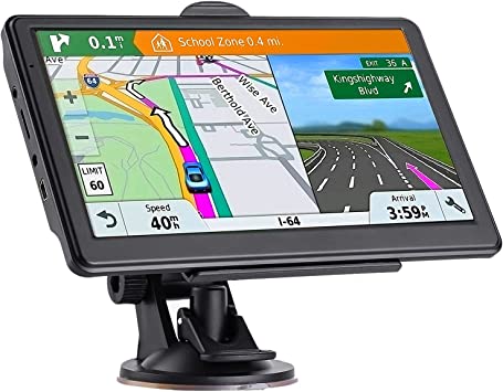 Photo 1 of GPS Navigation for Car 2022 Maps 7 Inch Touch Screen Vehicle GPS Voice Navigation for Truck Lorry RV Speeding Warning Free Lifetime Maps Update of United States Canada Mexico
