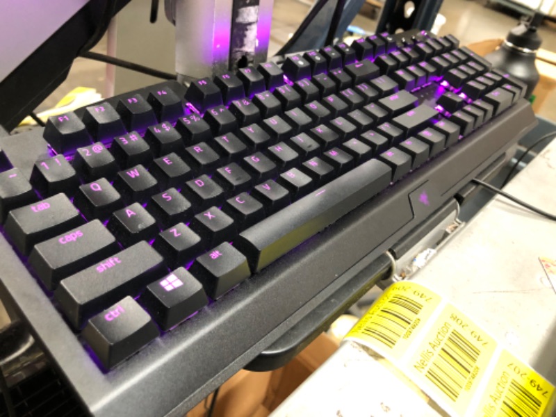 Photo 2 of ***PREVIOUSLY OPENED LIKE NEW****
Razer BlackWidow V3 Mechanical Gaming Keyboard: Green Mechanical Switches - Tactile & Clicky - Chroma RGB Lighting - Compact Form Factor - Programmable Macro Functionality, Classic Black
