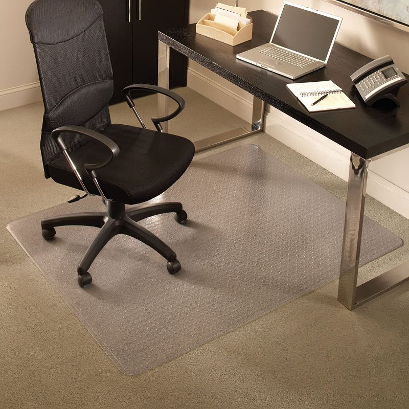 Photo 1 of ES Robbins Everlife 60" x 72" Medium Pile Series Rectangle Anchorbar Chair Mat, Clear
