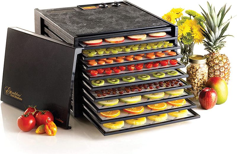 Photo 1 of Excalibur Food Dehydrator 9-Tray Electric with 26-hour Timer, Automatic Shut Off and Temperature Settings for Faster and Efficient Drying, Black
