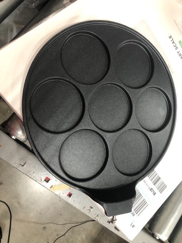 Photo 2 of **missing the handle**Cainfy Pancake Pan Maker Nonstick Induction Compatible, 10.5 Inch Mini Non Stick Silver Dollar Grill Blini Griddle Crepe Pan,7 Molds Cake Egg Cooker Skillet for Kids Gifts,100% PFOA Free Coating
