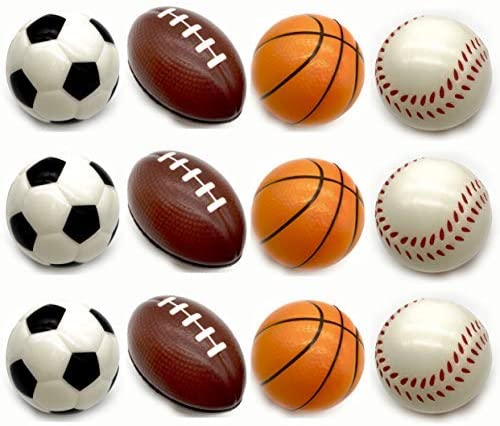 Photo 1 of Adorox (24 Balls Assorted 2.5 inches Mini Sports Balls Stress Relief Squeeze