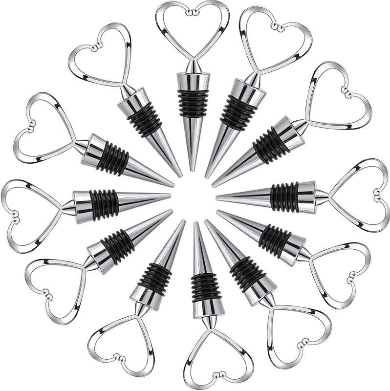 Photo 1 of 24Pcs Lovely Heart Wine Bottle Stoppers