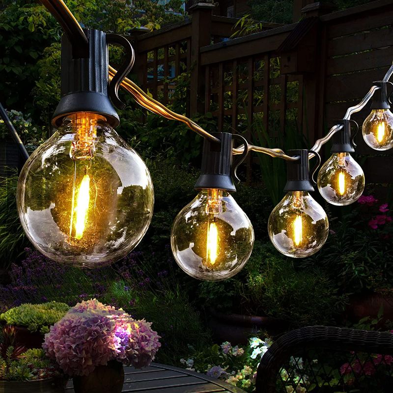 Photo 1 of 100Feet Outdoor String Lights LED,Shatterproof G40 Edison Outdoor Patio String Lights